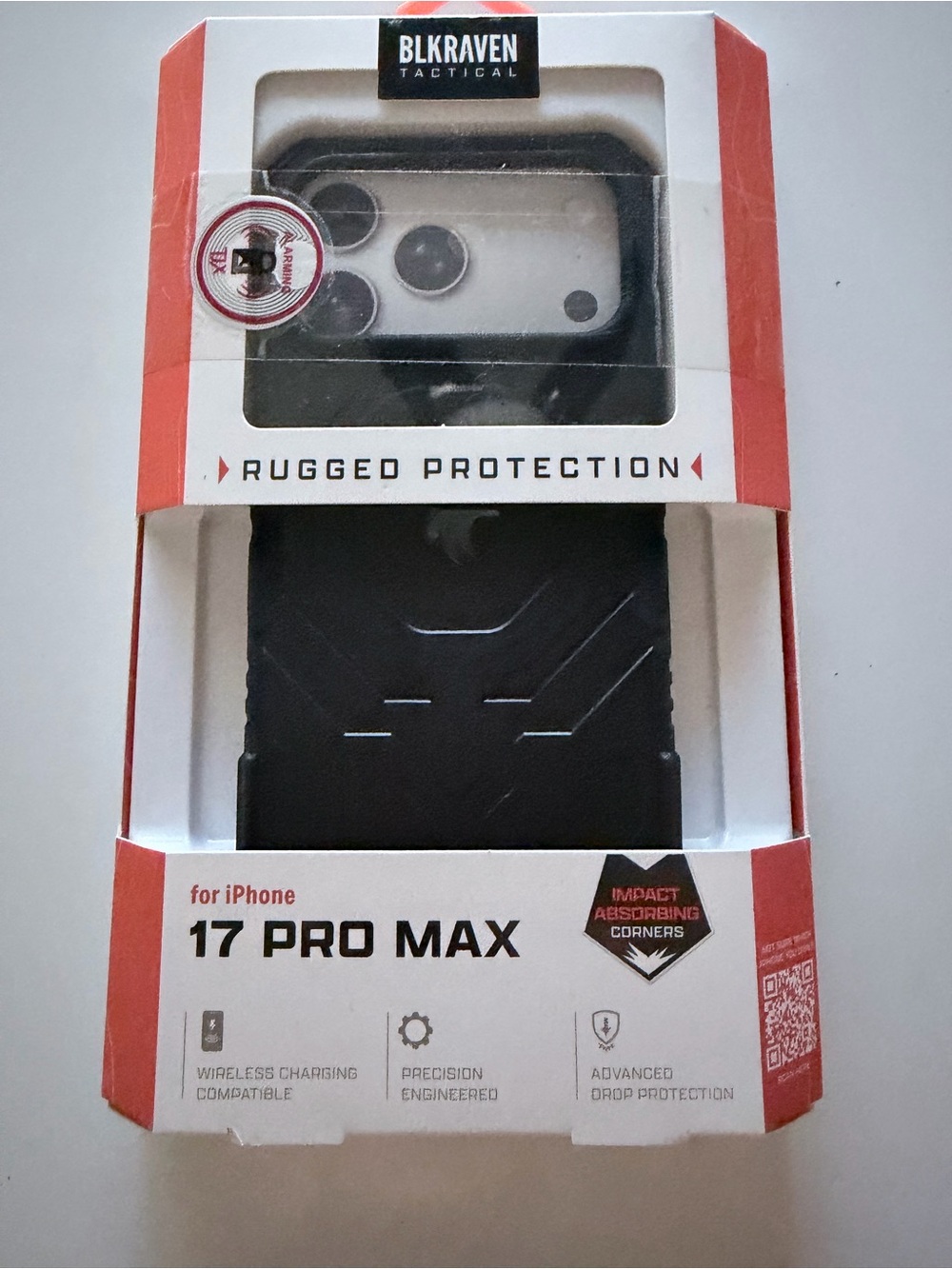 BLKRAVEN Tactical Rugged Protection Case for iPhone 17 Pro Max – Black